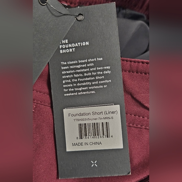 Ten Thousand Foundation Shorts Maroon 7" With Liner Multiple Sizes New With Tags - Picture 7 of 15